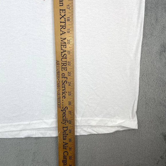 Vintage Human-i-Tees Cougar Lion Tiger Graphic Short Sleeve White T-Shirt Anvil - Picture 7 of 7